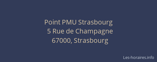 Point PMU Strasbourg