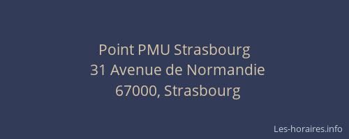 Point PMU Strasbourg