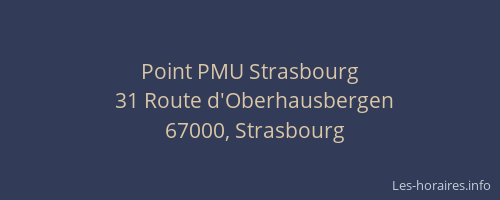 Point PMU Strasbourg