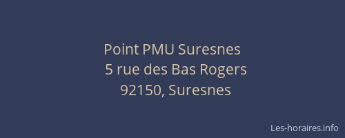 Point PMU Suresnes