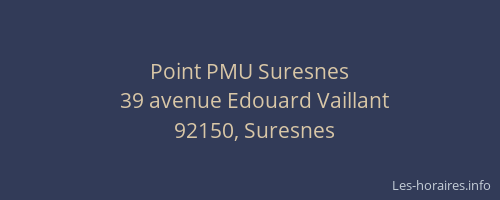 Point PMU Suresnes