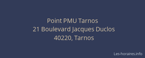 Point PMU Tarnos
