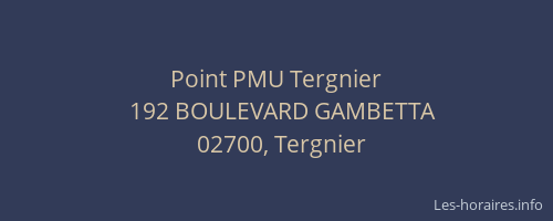 Point PMU Tergnier