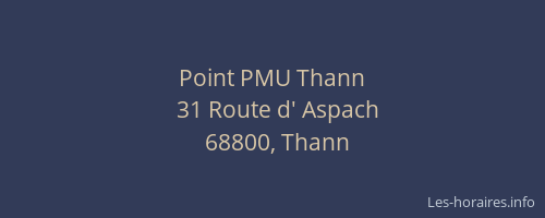 Point PMU Thann