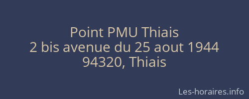 Point PMU Thiais
