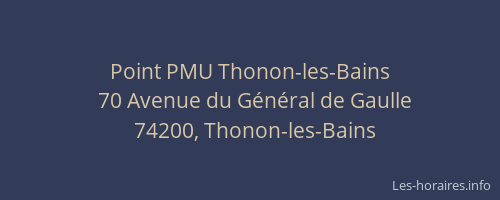 Point PMU Thonon-les-Bains