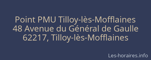 Point PMU Tilloy-lès-Mofflaines