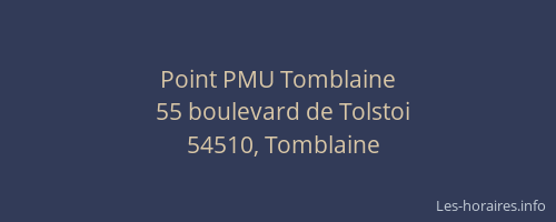 Point PMU Tomblaine