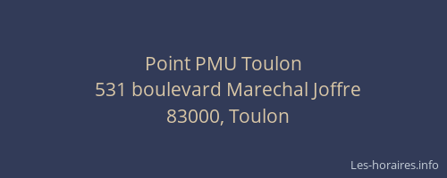 Point PMU Toulon