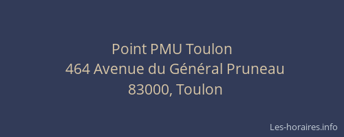 Point PMU Toulon