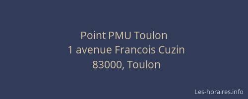 Point PMU Toulon