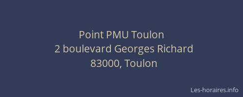 Point PMU Toulon