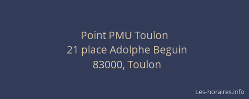 Point PMU Toulon