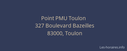 Point PMU Toulon