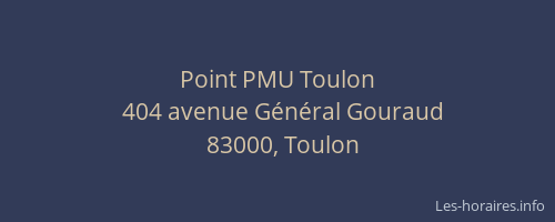 Point PMU Toulon