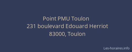 Point PMU Toulon
