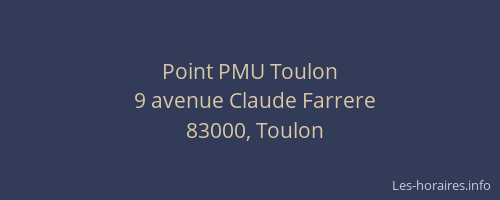 Point PMU Toulon