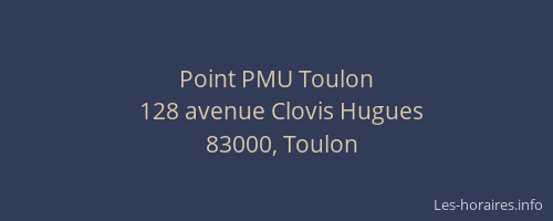 Point PMU Toulon