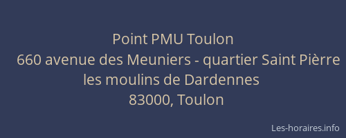 Point PMU Toulon