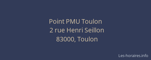 Point PMU Toulon
