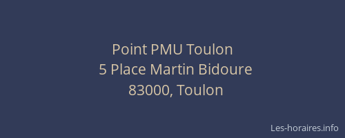 Point PMU Toulon