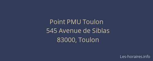 Point PMU Toulon