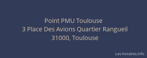 Point PMU Toulouse