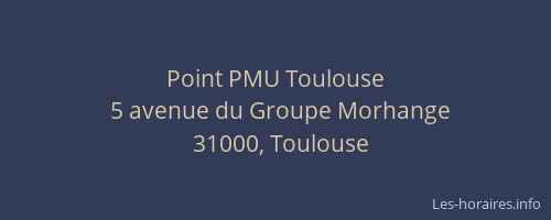 Point PMU Toulouse