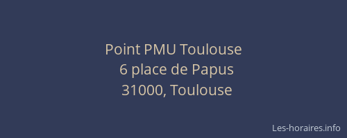 Point PMU Toulouse