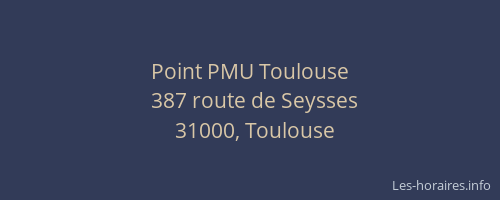 Point PMU Toulouse