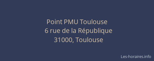 Point PMU Toulouse
