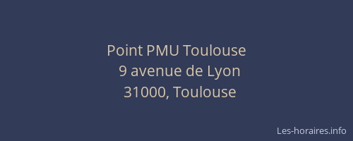 Point PMU Toulouse