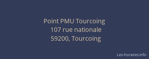 Point PMU Tourcoing