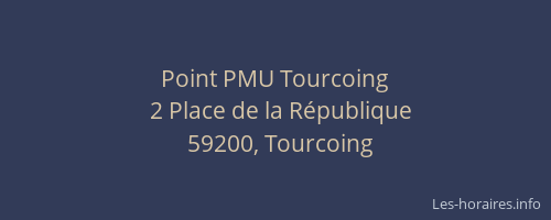 Point PMU Tourcoing