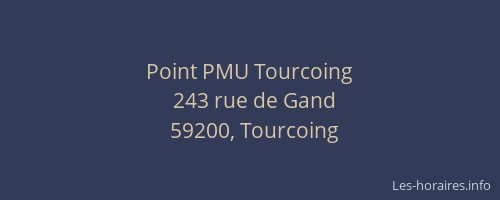 Point PMU Tourcoing