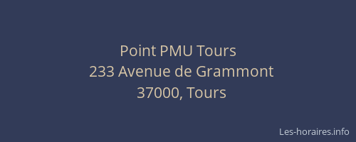 Point PMU Tours