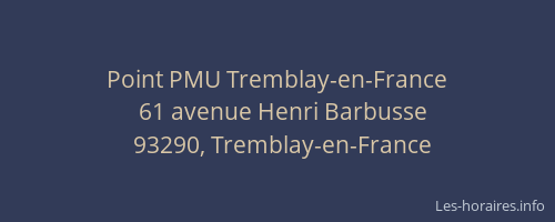 Point PMU Tremblay-en-France