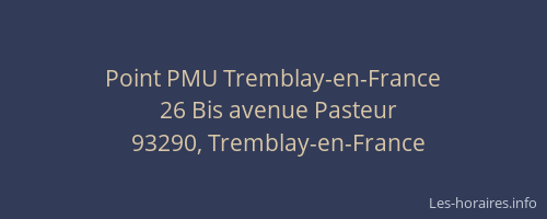 Point PMU Tremblay-en-France