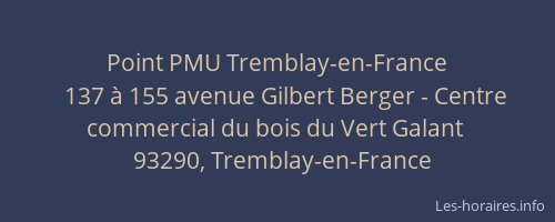 Point PMU Tremblay-en-France
