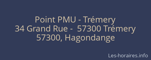 Point PMU - Trémery
