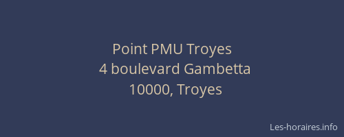 Point PMU Troyes