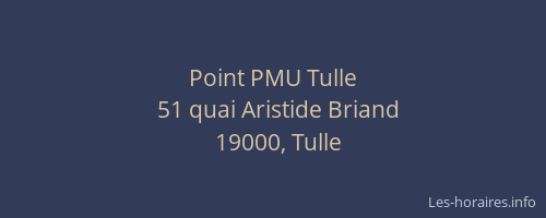 Point PMU Tulle
