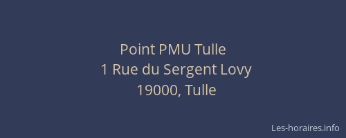 Point PMU Tulle