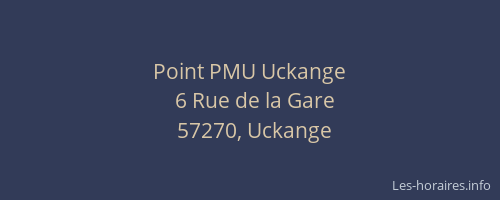 Point PMU Uckange