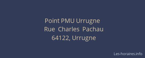 Point PMU Urrugne
