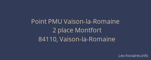 Point PMU Vaison-la-Romaine