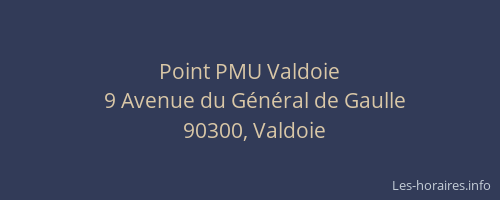 Point PMU Valdoie