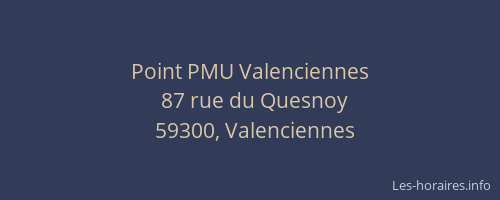 Point PMU Valenciennes