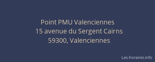 Point PMU Valenciennes