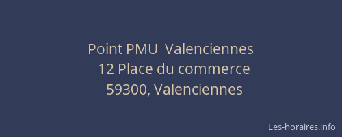 Point PMU  Valenciennes